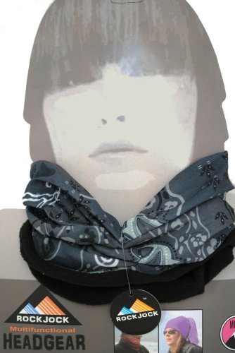 Multifunctional snood for women - scarf, hat, neck warmer, hood with fleece section