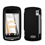 LG Genesis (US760) Rubberized Hard Phone Cover Protector Case - Black