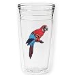 Parrot 12 oz Slimline Insulated Beverage Tumbler, Clear