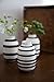 Kahler Omaggio Mini Ceramic Vase 3-Pack - Height 80mm (3.1 In.) Diameter 50mm (2 In.) - Handmade Faience (White / Black)
