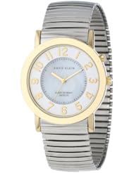 Anne Klein Womens AK/1309MPTI Easy-to-Read Two-Tone Expansion Bracelet Watch