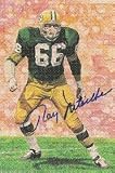 Autographed/Hand Signed Ray Nitschke Goal Line Art Card