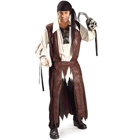 Pirates of the Caribbean Jack Sparrow Outfit Mens Halloween Swashbuckler Buccaneer Couples Costume
