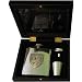 Welsh Dragon Crest 6oz Stainless Steel Hip Flask - Gift Set