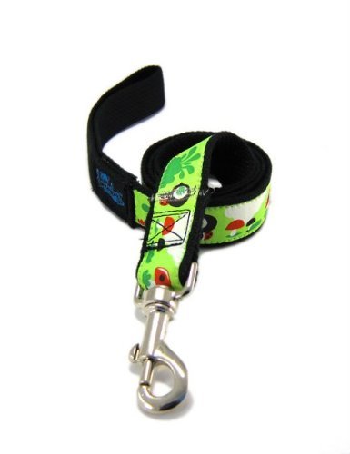 Laisse large pour chien en nylon Vert FLUO Fauniflore Laisse large pour chien en nylon Vert FLUO Fauniflore