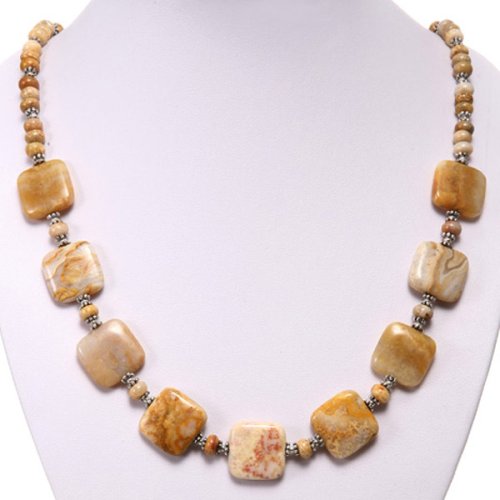 Handmade Fossil Coral And Silver Necklace