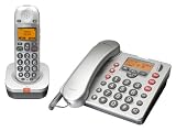 Amplicomms - BigTel 480 - Pack dun Télphone filaire avec répondeur + un Téléphone sans fil (DECT)