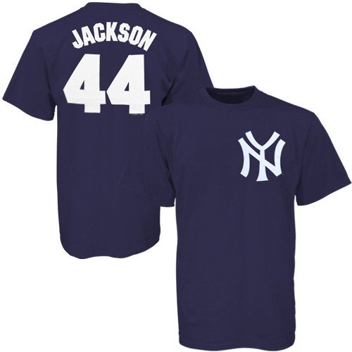 Reggie Jackson Majestic Cooperstown Throwback Player Name and Number New York Yankees T-Shirt