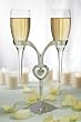 Clear Glass Flutes with Silver Plated Stand