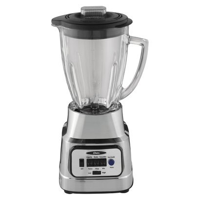 Oster BCBG08-C 6-Cup Glass Jar 8-Speed Blender, Brushed Nickel