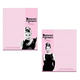 Vandor 2-1/2 by -1/2 by 3-Inch Audrey Hepburn 2-Piece Sticky Note Set, 2 Separate Designs, 80 Sheets Per Pad Pink
