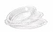 CreativeWare Set of Three Polycarbonate Buffet Serving Trays