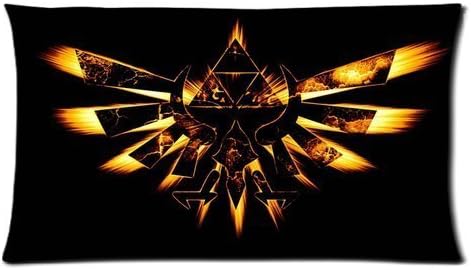 The Legend of Zelda Shiny Lightning Eagle Logo Custom King Size Bed Pillowcase DIY Pillowslips Roomy in Size 20 x 36 Inch