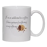 I'm so addicted to coffee, I have a picture of a coffee mug on my coffee mug Mug for Coffee / Hot Beverage (choice of sizes and colors)