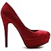 Ollio Women's Platform Shoe Stiletto Faux Suede Classic High Heel Multi Color Pump