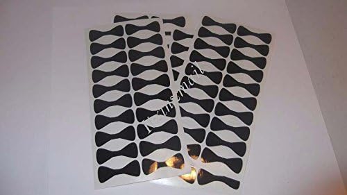 Vinyl 1 3/4" Black Bow Tie Stickers 80 ct Easy Peel and Stick on Sheets