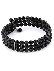 1928 Jewelry Vintage-Inspired Jet Black Beaded Bracelet