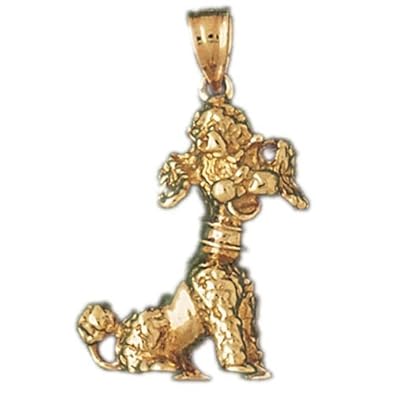 Cheap Girls Jewelry Dazzlers Solid 14k Gold Poodle Dog Charm Pendant Available in three colors from jewelsberry (weights: 5.8 grams only) For Sale