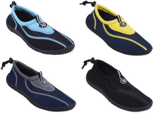 S5907 Men's Water Shoes Aqua Socks 4 Colors Slip on Athletic Pool Beach Surf Yoga Dance Exercise Sizes
