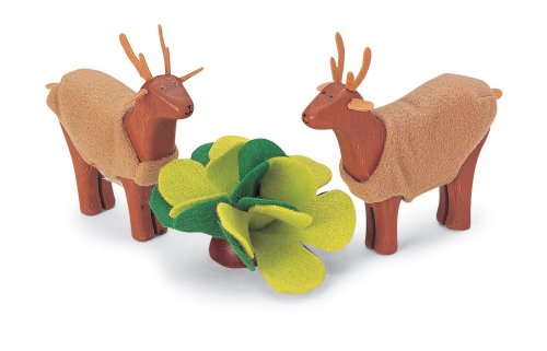 Childrens Toyshop  Toys : Pintoy Wooden Deer Set