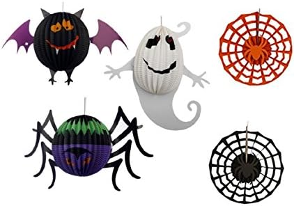 Three-dimensional Halloween Spooky Night Ghost Tissue Paper Lanterns Kit Party Decoration Accessories (Style 7)
