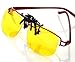 Besgoods Yellow Night Vision Polarized Clip-on Flip up Sunglasses Driving
