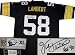 Jack Lambert Autographed/Hand Signed Pittsburgh Steelers Black Reebok TB Gridiron