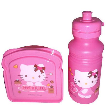 Hello Kitty Sport Bottle and Sandwich Container