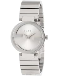 Gucci Womens YA133503 Interlocking Iconic Bezel Silver Dial Watch