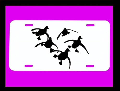 Ducks flying License Plate *F459* duck hunting blind camo duck call reed boots