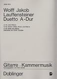Produkt-Bild: "Duetto in A-Dur" Stimmensatz f&uuml;r Viola und Gitarre von Wolff Jakob Lauffensteiner
