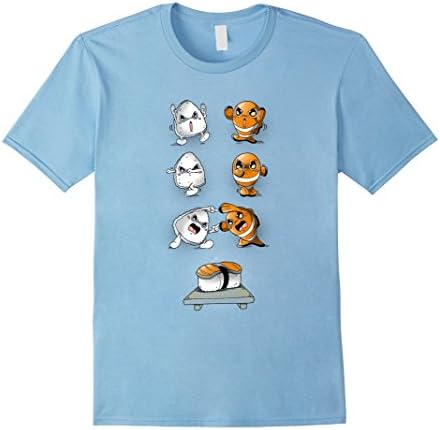 Men's I love sushi shirt Large Baby Blue