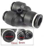 Buy Amico Y Shape 10mm to 8mm Pneumatic One Touch Quick Connector by uxcell