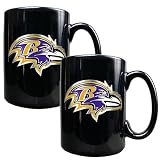 2 Pc Baltimore Ravens Coffee Mug Set - Black by Great Amreican Products