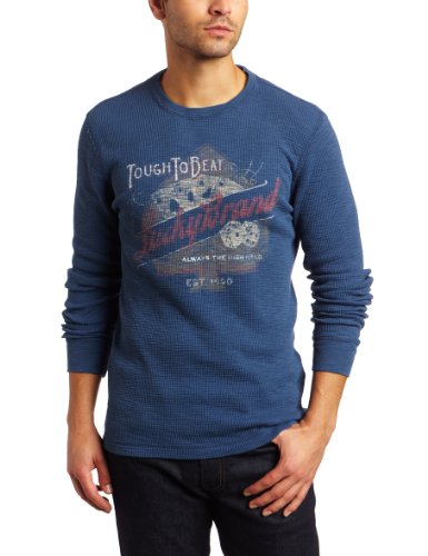 Lucky Brand Mens Long Sleeve Tough To Beat Thermal Crew Tee, Olympic Blue, XX-Large