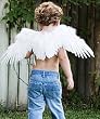 White Feather Wings & Halo Angel Fairy Photo Props Costume for Children boys/girls.