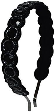 Ideas 108 Large Circles Hard Headband in Black