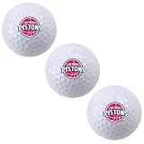 NBA McArthur Detroit Pistons White 3-Pack Golf Balls