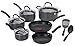 T-fal E918SC64 Ultimate Hard Anodized Nonstick Expert Interior Thermo-Spot Heat Indicator Anti-Warp Base Dishwasher Safe 12-Piece Cookware Set, Gray  : image