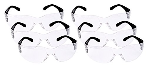 TUFFenough - Anti Fog Safety Glasses (6 pack), Lightweight Hunting Glass with Anti-scratch Coating, UVA Protection Polycarbonate Frames Ensures 100% Visibility, Zero Fog, Best for Eye-risk Related Tasks, CE EN166 F & ANSI Z87.1 Certified