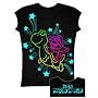 Nintendo Super Mario World Mario and Yoshi Neon Outlines Juniors T-Shirt