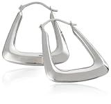 9ct White Gold AMC105666 Ladies Creole Earrings