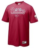 Philadelphia Phillies Red MLB Practice 8 Short Sleeve Tee Shirt By Nike Team Sports