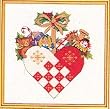 Eva Rosenstand Woven Danish Christmas Heart Counted Cross Stitch Kit #12-868