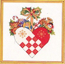 Eva Rosenstand Woven Danish Christmas Heart Counted Cross Stitch Kit #12-868