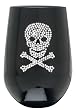 Primal Elements Icon Black Glass Candle, Skull and Bones, 13-Ounce