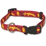 USC TROJANS OFFICIAL EMBROIDERED LOGO DOG PET COLLAR SZ MEDIUM