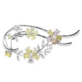 Diamond 18k White Gold Brooch Pin