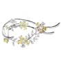 Diamond 18k White Gold Brooch Pin