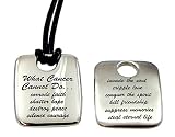 "What Cancer Cannot Do" Top Quality Stainless Steel Pendant Charm Necklace - This Cancer Bracelet is the perfect "Pink Ribbon" Inspirational Gift for a cancer survivor or somone fighting cancer! Promote Cancer Awareness! #1 Inspirational Jewelry for Breast Cancer! Great Gift idea! - BEST SELLER!